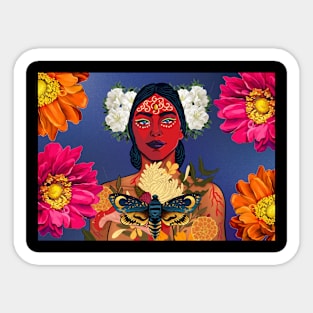 Woman with nature Sticker